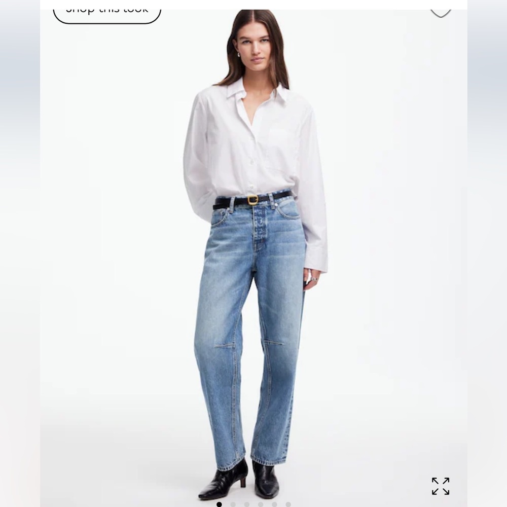 Madewell Darted Barrel-Leg Jeans in dobbins wash